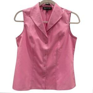 NWOT Pink Jones New York Collection Platinum. Non-Iron Blouse. 6 Petite.